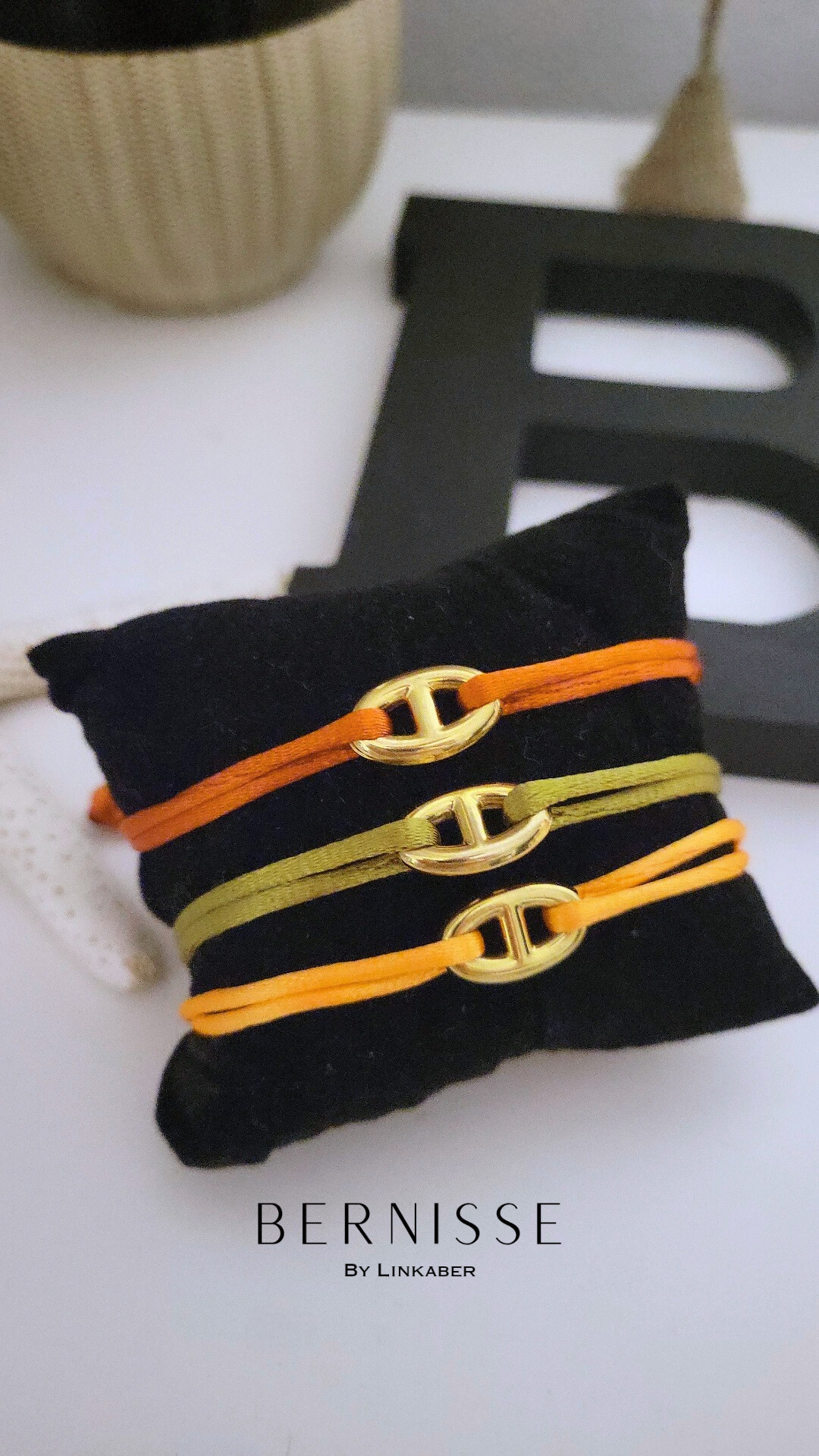 Mariner link satin bracelet