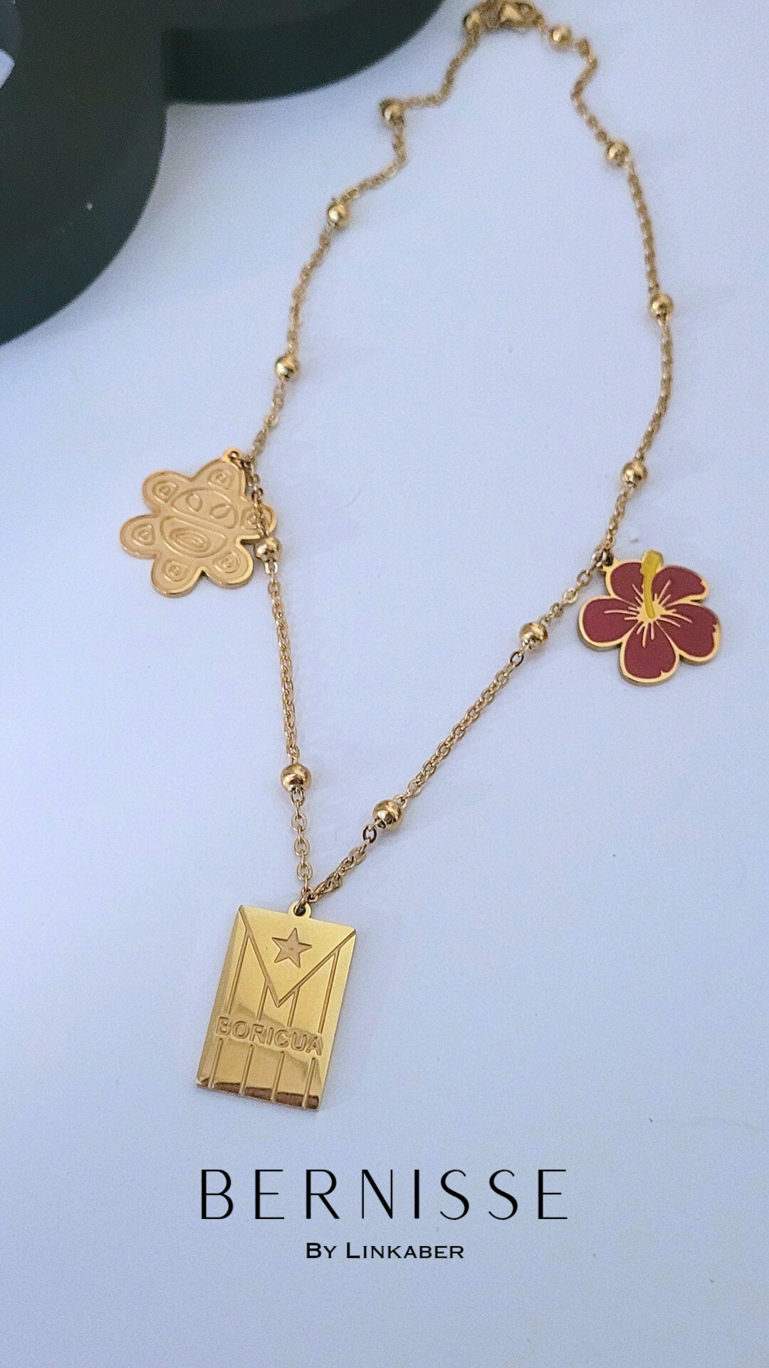 Boricua charms necklace