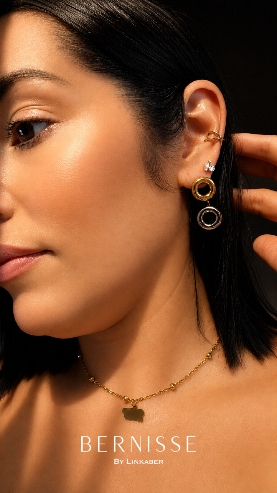 2 tones earrings