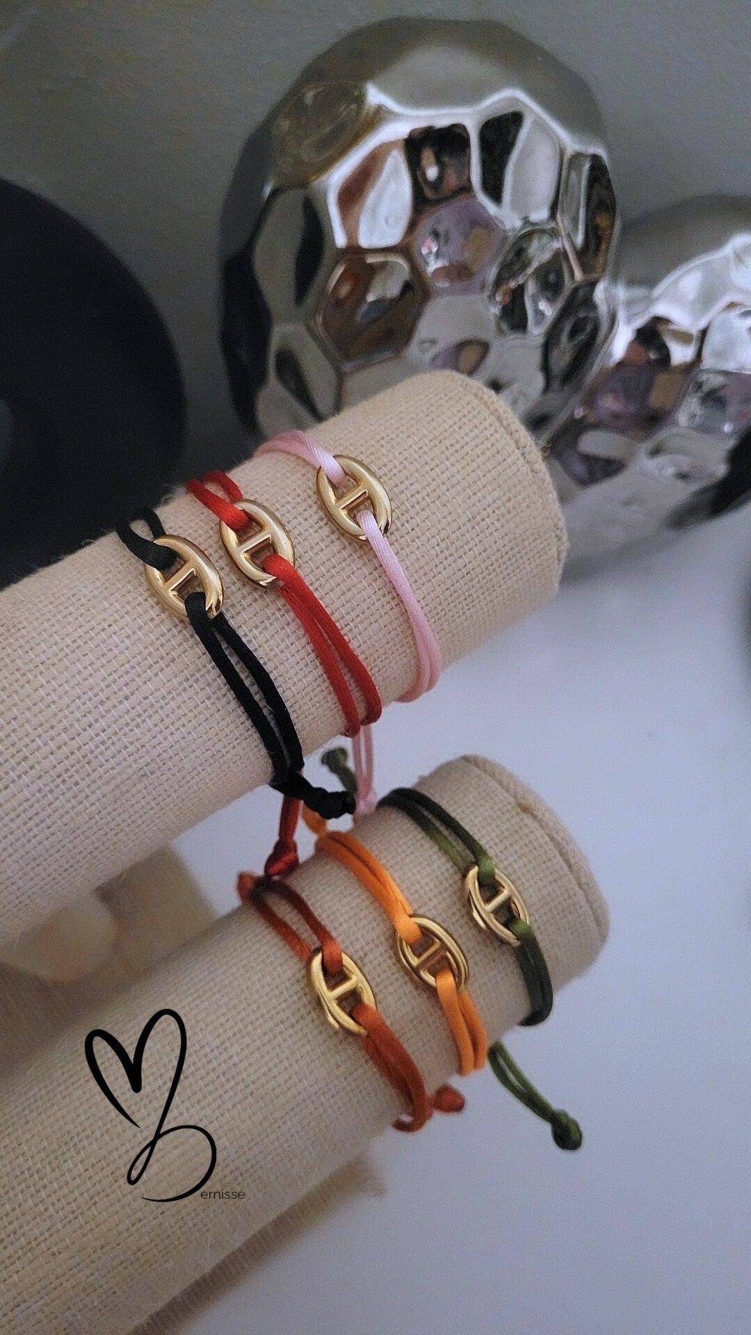 Mariner link satin bracelet