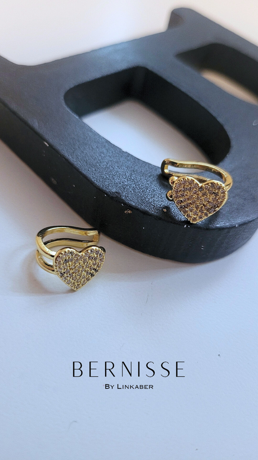Heart ear cuff