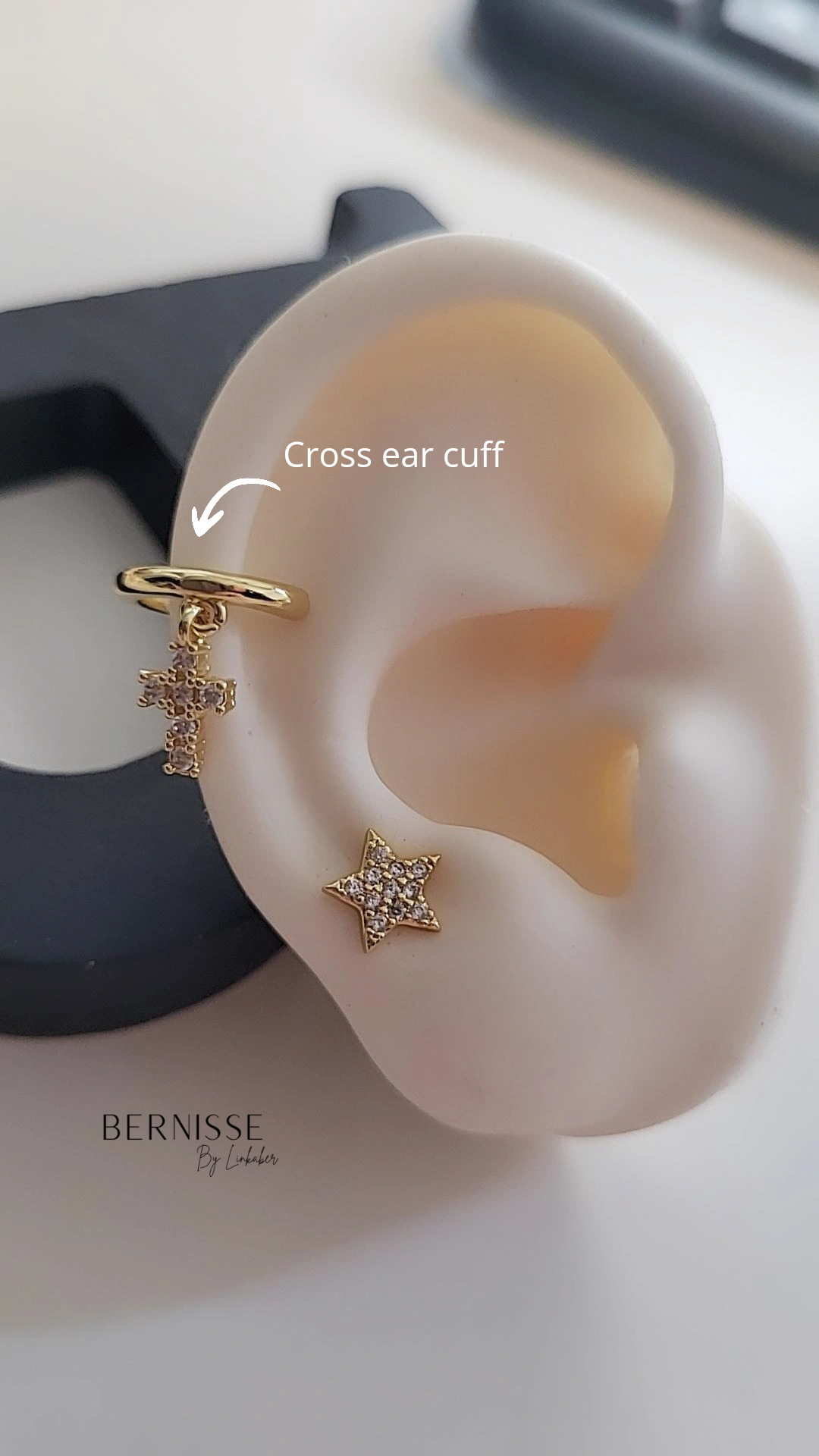 Cross ear cuff