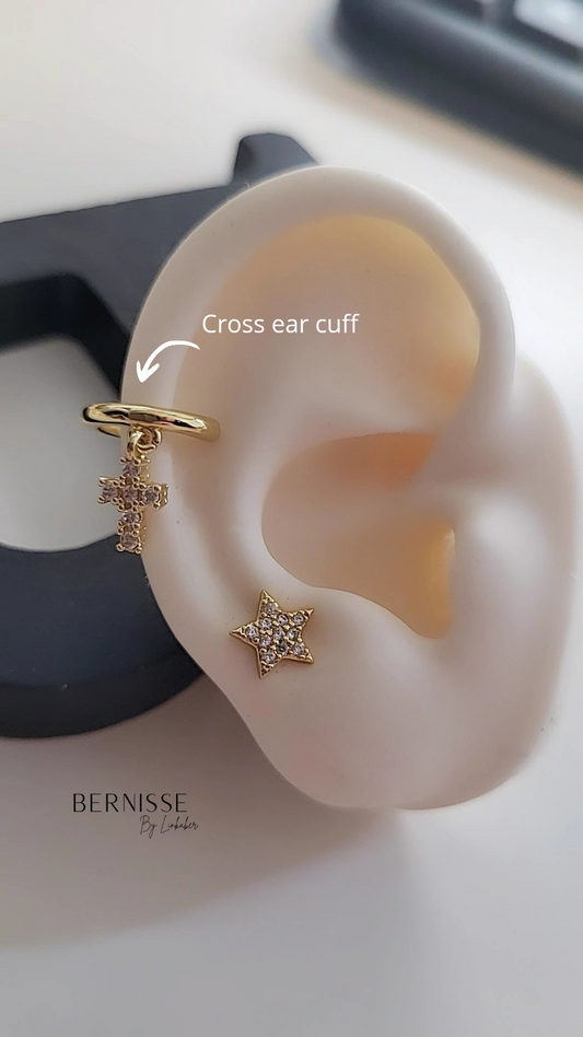 Cross ear cuff