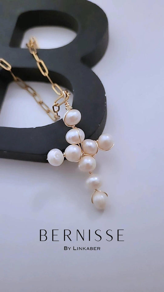 Pearl cross necklace