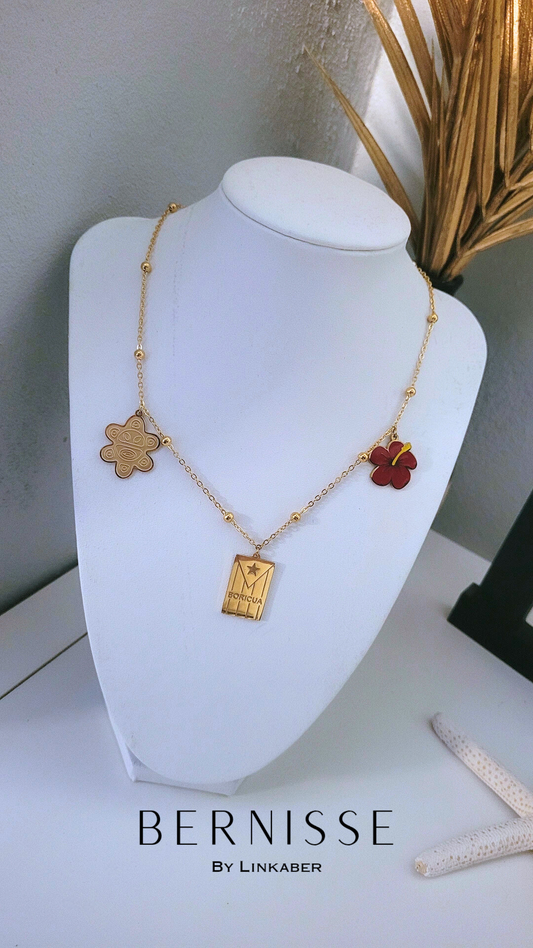Boricua charms necklace