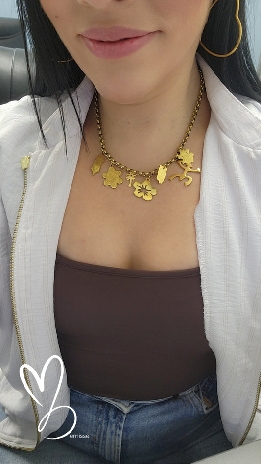 Puerto Rico charms necklace