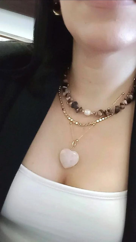 Corazón cuarzo rosa