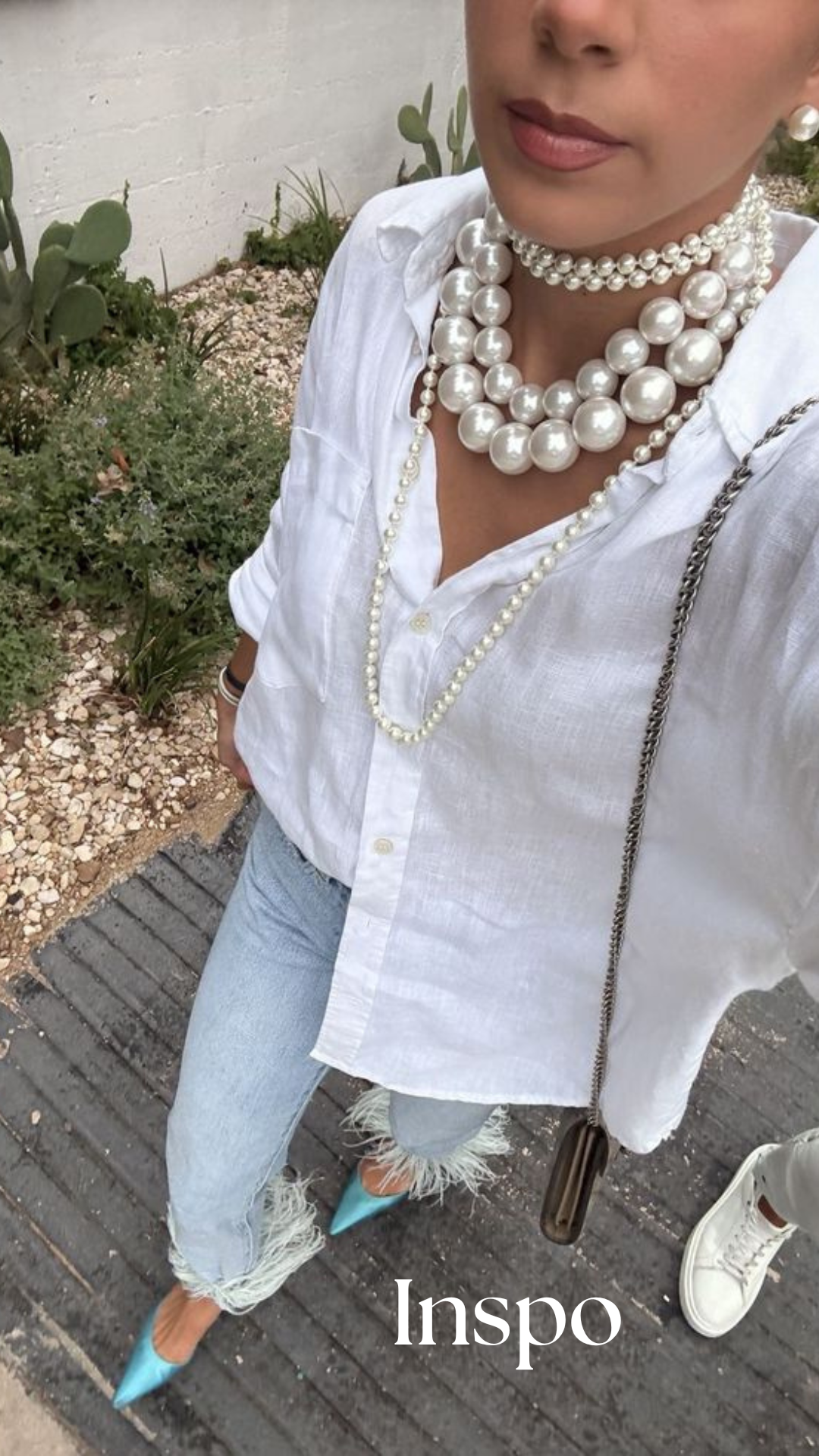 Acrylic pearl necklace XL