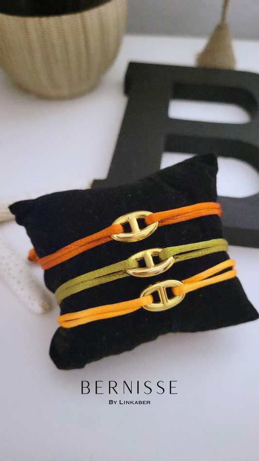 Mariner link satin bracelet