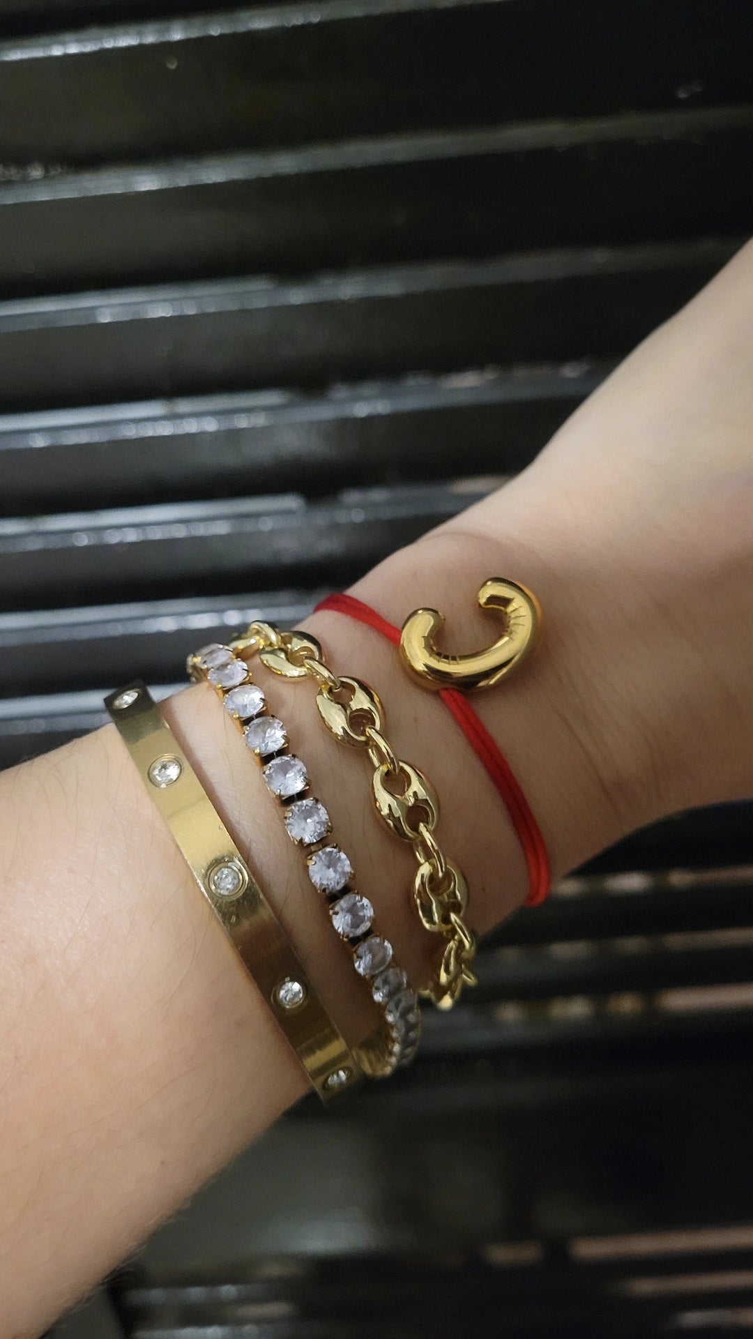 Bubble Initial bracelet