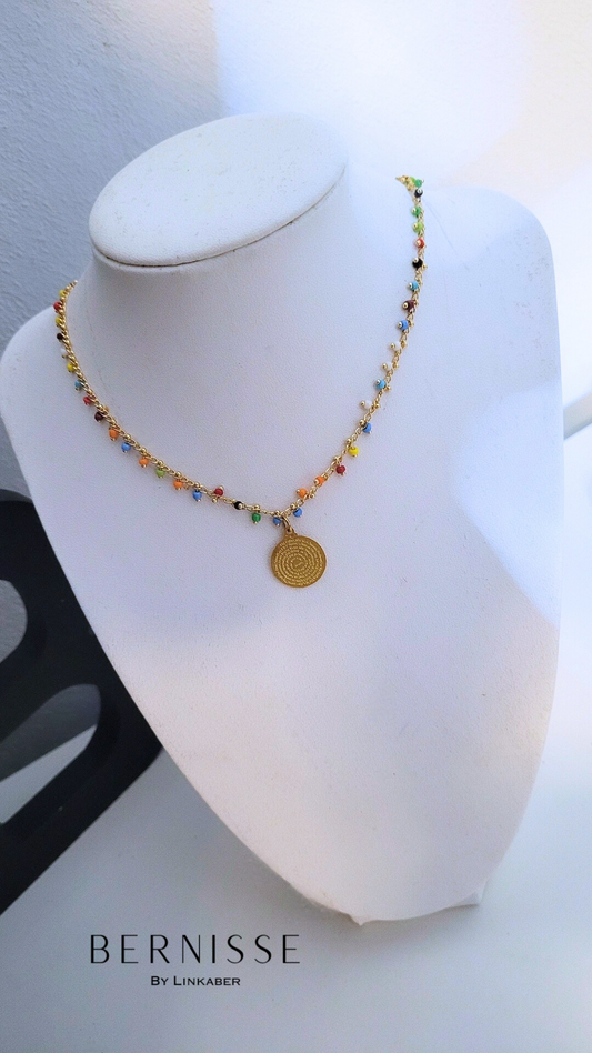 Padre Nuestro raimbow necklace