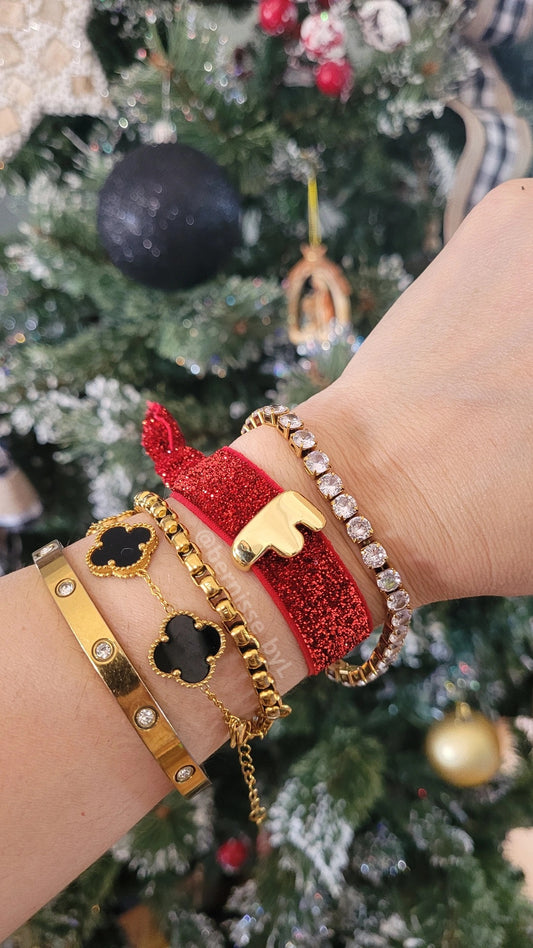 Initial elastic bracelet